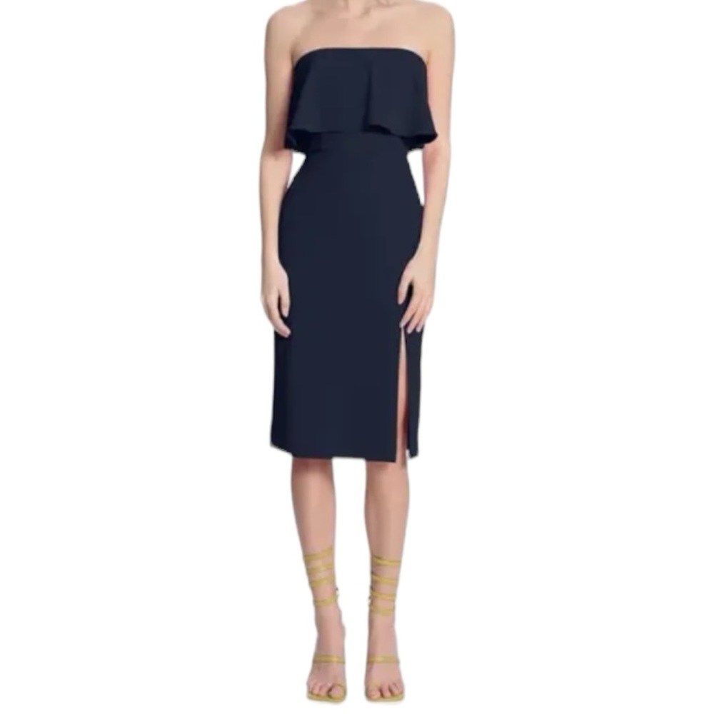 Donna Morgan NWT Strapless Flounce
Top Dress with Side Front Skirt Slit Sz 8